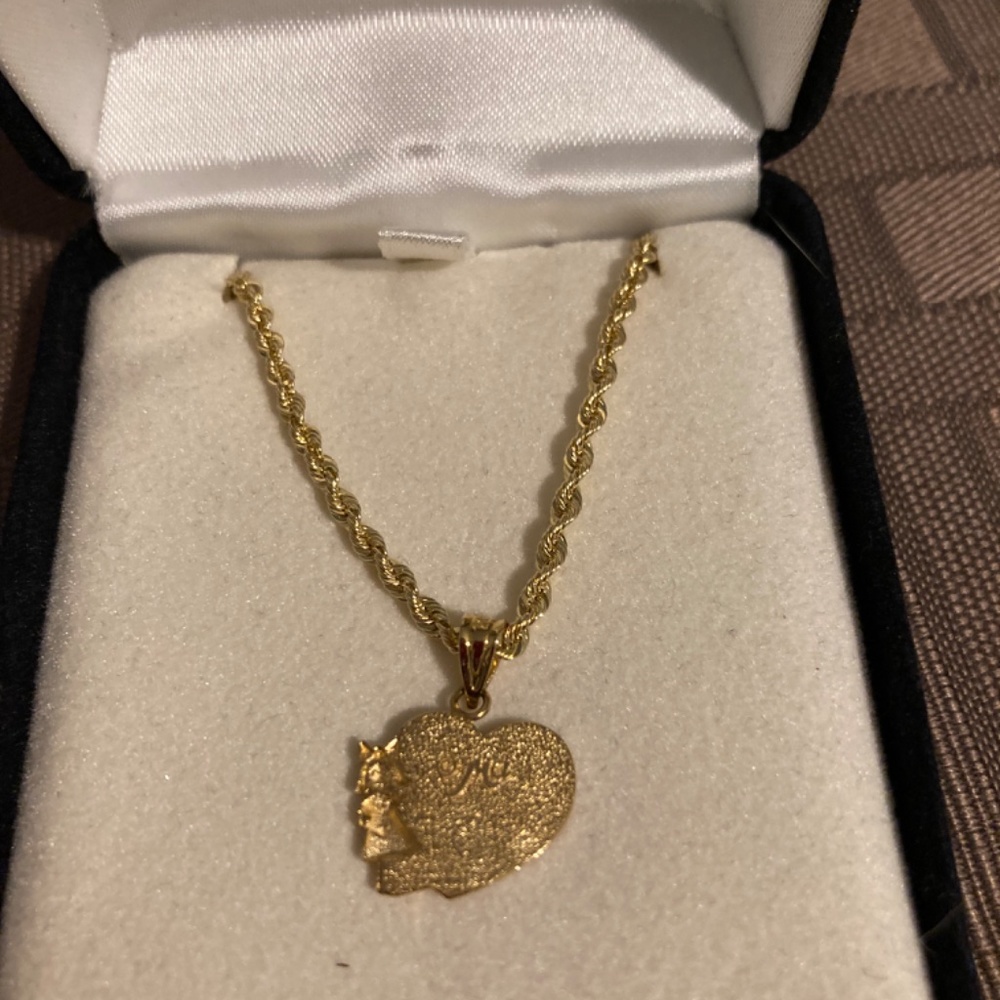 Brand new 14k Necklace and Charm - Picture 2 of 4